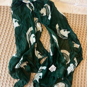 Emerson Street Green & White MSU Spartans Scarf